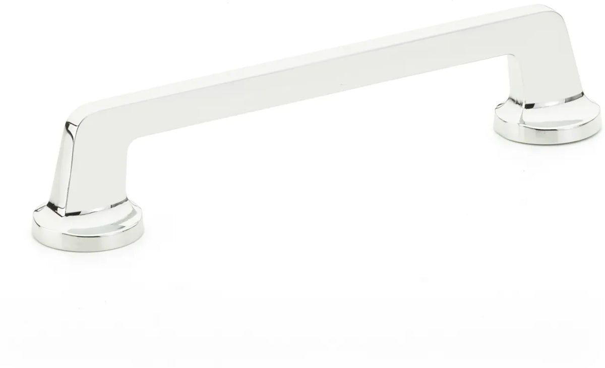 Northport Pull, Round Bases, Polished Nickel, 6'' cc 202-26