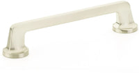 Northport Pull, Round Bases, Brushed Nickel, 6'' cc 202-BN
