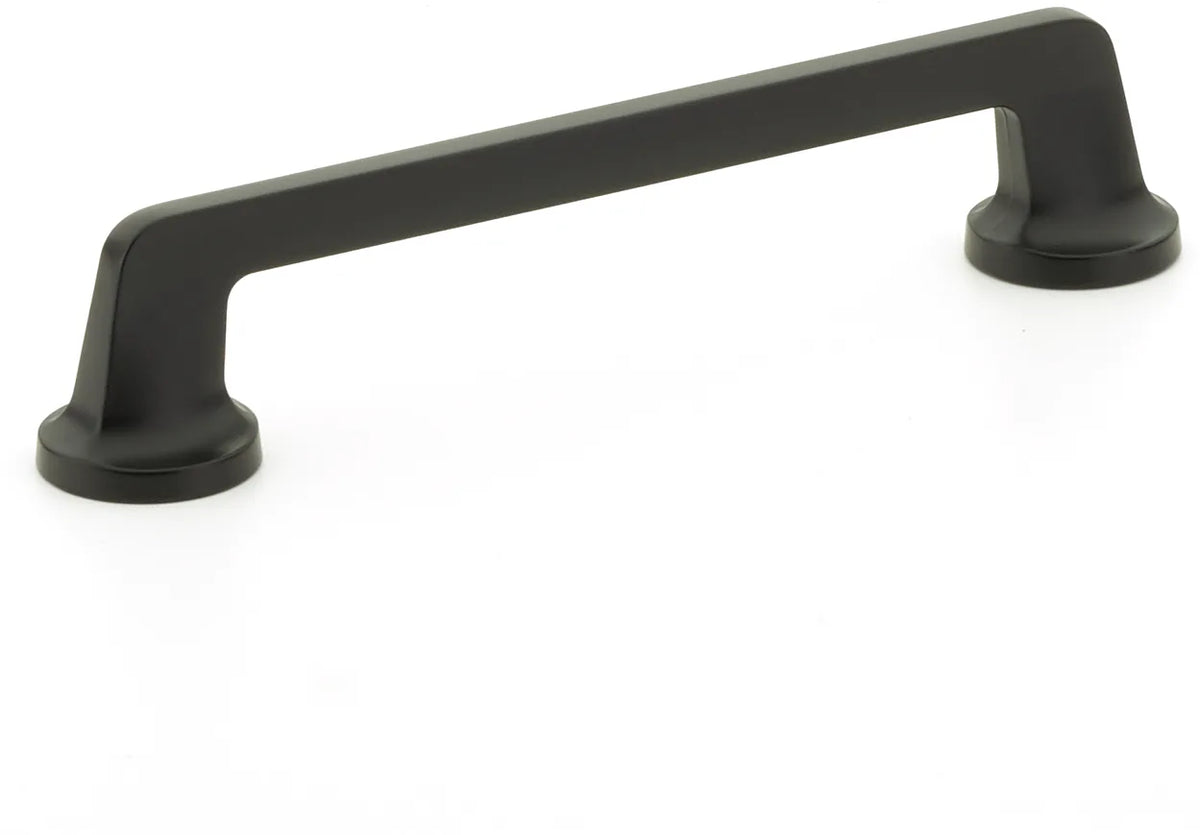 Northport Pull, Round Bases, Matte Black, 6'' cc 202-MB