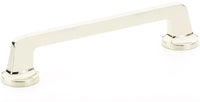 Northport Pull, Round Bases, Polished Nickel, 6'' cc 202-PN