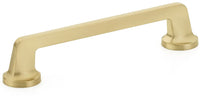 Northport Pull, Round Bases, Signature Satin Brass, 6'' cc 202-SSB