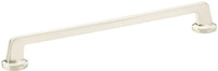 Northport Pull, Round Bases, Brushed Nickel, 10'' cc 203-BN