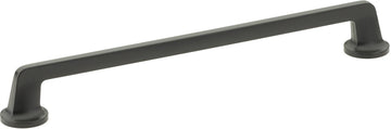 Northport Pull, Round Bases, Matte Black, 10'' cc 203-MB