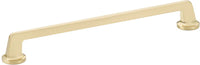 Northport Pull, Round Bases, Signature Satin Brass, 10'' cc 203-SSB
