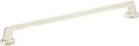 Northport Pull, Round Bases, Brushed Nickel, 12'' cc 204-BN