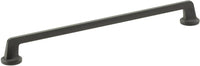 Northport Pull, Round Bases, Matte Black, 12'' cc 204-MB
