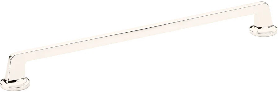 Northport Pull, Round Bases, Polished Nickel, 12'' cc 204-PN