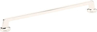 Northport Pull, Round Bases, Polished Nickel, 12'' cc 204-PN