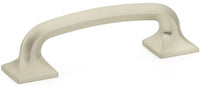 Northport Pull, Square Bases, Satin Nickel, 3-1/2'' cc 205-15