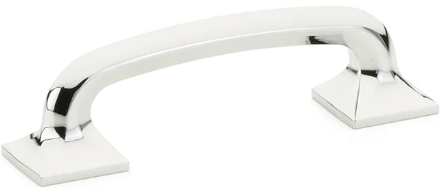 Northport Pull, Square Bases, Polished Chrome, 3-1/2'' cc 205-26