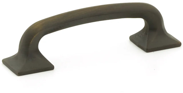 Northport Pull, Square Bases, Ancient Bronze, 3-1/2'' cc 205-ABZ