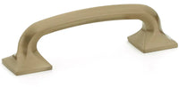 Northport Pull, Square Bases, Brushed Bronze, 3-1/2'' cc 205-BBZ