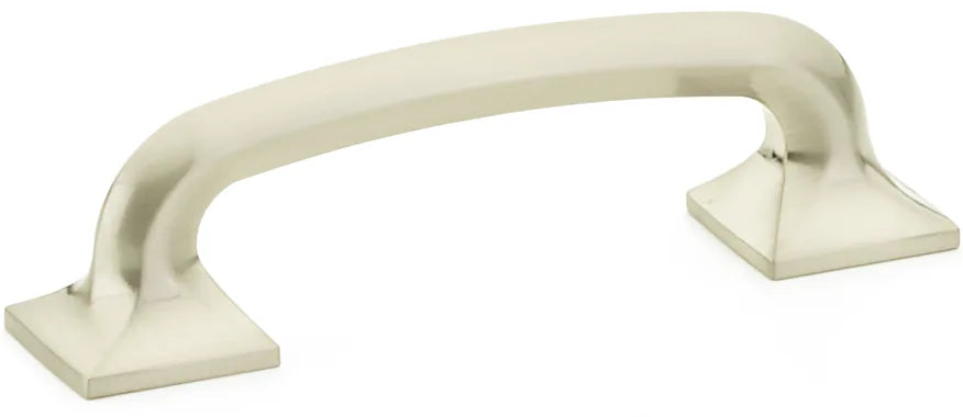 Northport Pull, Square Bases, Brushed Nickel, 3-1/2'' cc 205-BN