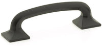 Northport Pull, Square Bases, Matte Black, 3-1/2'' cc 205-MB