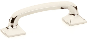 Northport Pull, Square Bases, Polished Nickel, 3-1/2'' cc 205-PN