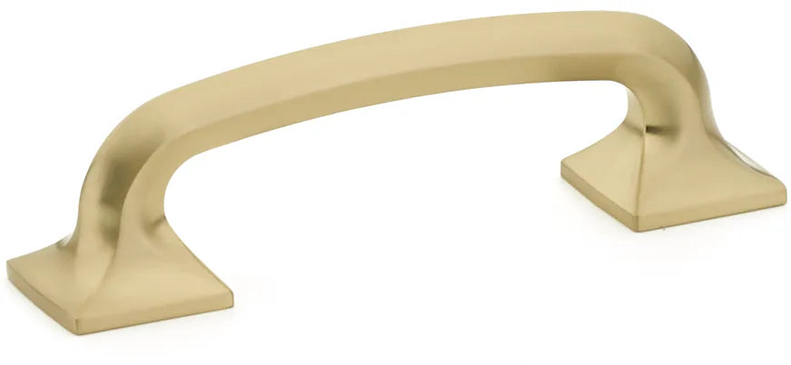 Northport Pull, Square Bases, Signature Satin Brass, 3-1/2'' cc 205-SSB