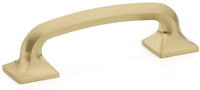 Northport Pull, Square Bases, Signature Satin Brass, 3-1/2'' cc 205-SSB