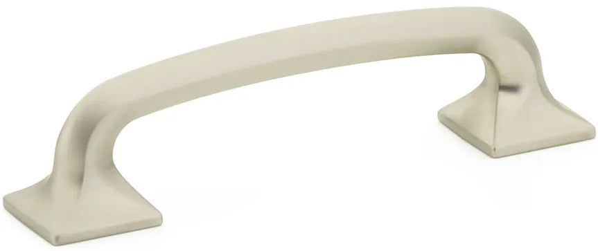 Northport Pull, Square Bases, Satin Nickel, 4'' cc 206-15
