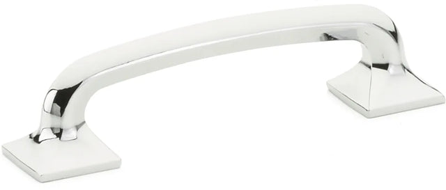 Northport Pull, Square Bases, Polished Chrome, 4'' cc 206-26