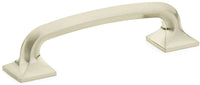 Northport Pull, Square Bases, Brushed Nickel, 4'' cc 206-BN