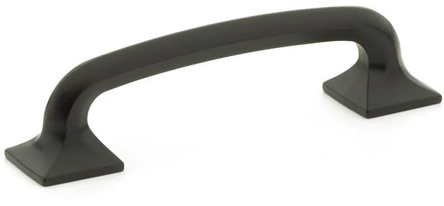 Northport Pull, Square Bases, Matte Black, 4'' cc 206-MB