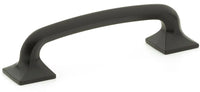 Northport Pull, Square Bases, Matte Black, 4'' cc 206-MB