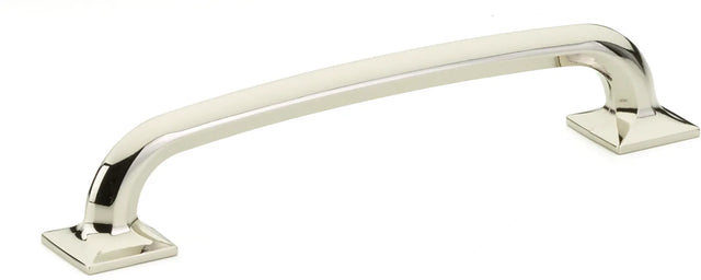 Northport Pull, Square Bases, Polished Nickel, 6'' cc 207-PN