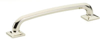 Northport Pull, Square Bases, Polished Nickel, 6'' cc 207-PN