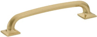 Northport Pull, Square Bases, Signature Satin Brass, 6'' cc 207-SSB