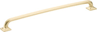 Northport Pull, Square Bases, Signature Satin Brass, 12'' cc 209-SSB