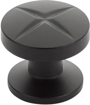 Northport Knob, Round, Matte Black, 1-3/8'' dia 210-MB