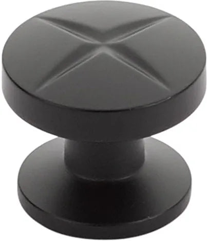 Northport Knob, Round, Matte Black, 1-3/8'' dia 210-MB