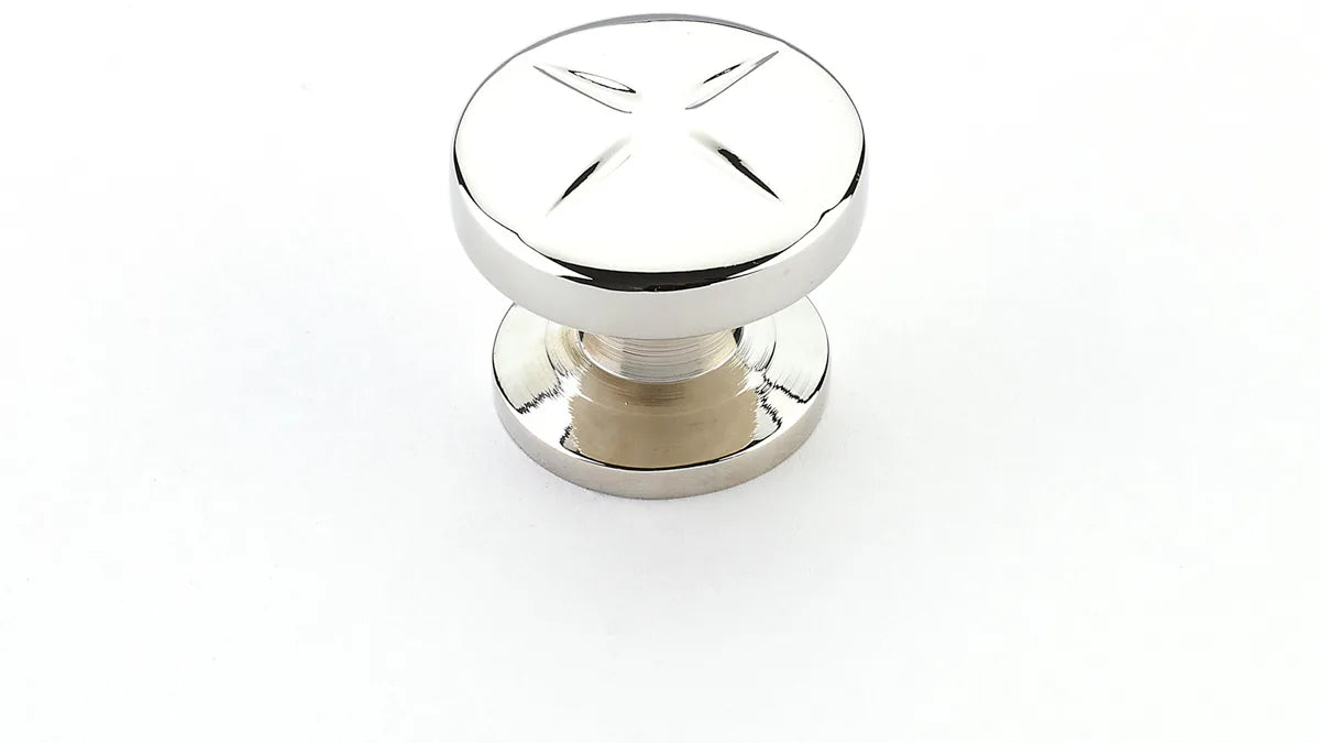 Northport Knob, Round, Polished Nickel, 1-3/8'' dia 210-PN