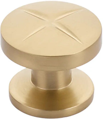 Northport Knob, Round, Signature Satin Brass, 1-3/8'' dia 210-SSB