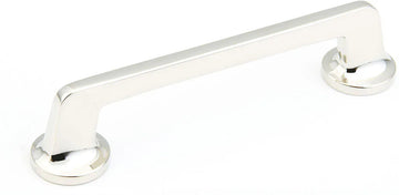 Northport Pull, Round Bases, Polished Nickel, 5'' cc 212-PN