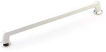Northport Appliance Pull, Round Bases, Polished Nickel, 15'' cc 214-PN