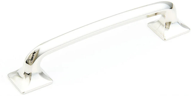 Northport Pull, Square Bases, Polished Nickel, 5'' cc 216-PN