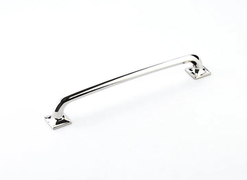 Northport Pull, Square Bases, Polished Nickel, 8'' cc 217-PN
