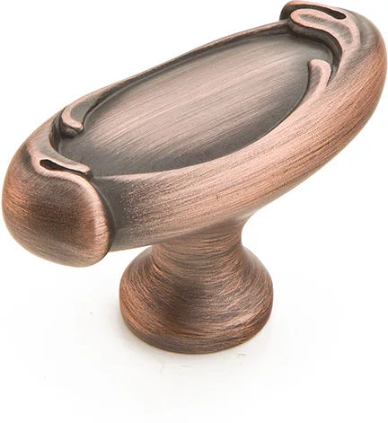 French Farm Knob, Oval, Empire Bronze, 1-7/8'' dia 261-EBZ