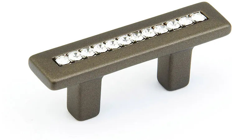 Skyevale Pull, Milano Bronze with Crystals, 32 mm cc 301-MBZ