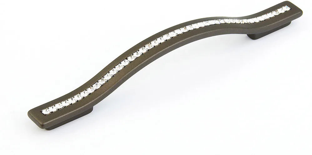 Skyevale Pull, Milano Bronze with Crystals, 128/160 mm cc 302-MBZ