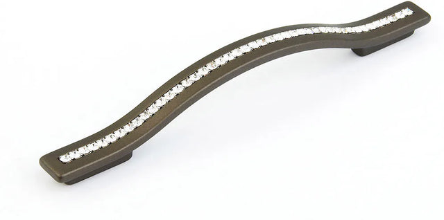 Skyevale Pull, Milano Bronze with Crystals, 128/160 mm cc 302-MBZ