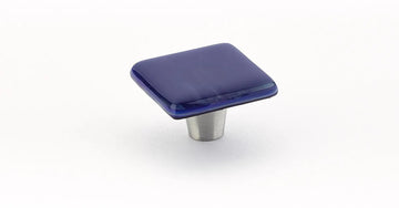 Ice Knob, Square, Sapphire Silk, 1-1/2'' 34-SPS