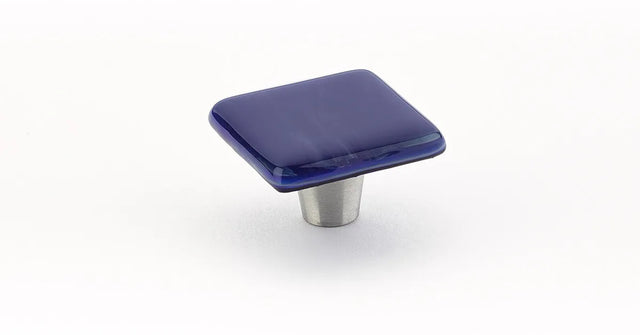 Ice Knob, Square, Sapphire Silk, 1-1/2'' 34-SPS