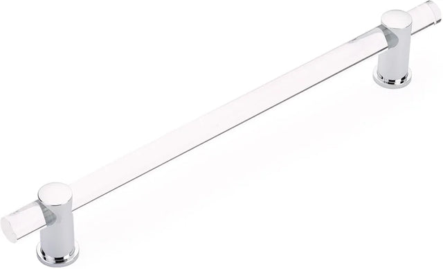Lumiere Appliance Pull, NON-Adjustable Clear Acrylic, Polished Chrome, 12'' cc 402-26