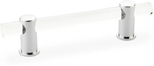 Lumiere Pull, Adjustable Clear Acrylic, Polished Chrome, 4'' cc 404-26