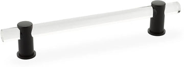 Lumiere Pull, Adjustable Clear Acrylic, Matte Black, 6'' cc 406-MB
