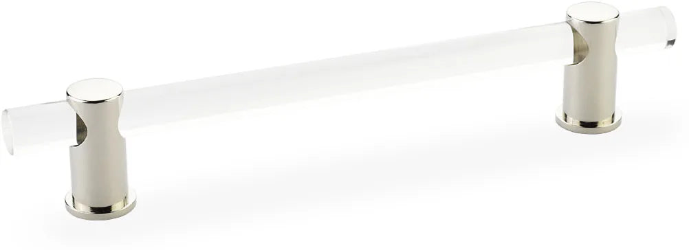 Lumiere Pull, Adjustable Clear Acrylic, Polished Nickel, 6'' cc 406-PN