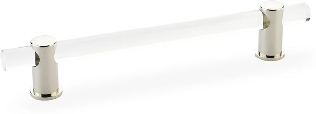 Lumiere Pull, Adjustable Clear Acrylic, Polished Nickel, 6'' cc 406-PN
