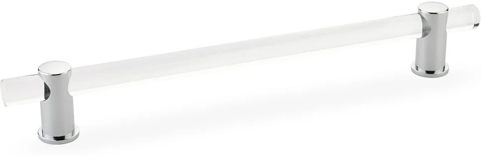 Lumiere Pull, Adjustable Clear Acrylic, Polished Chrome, 8'' cc 408-26